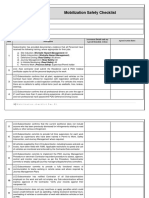 Annexure 4 - Mobilization Check List