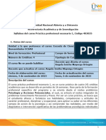 Syllabus Del Curso de Práctica Profesional Escenario 1