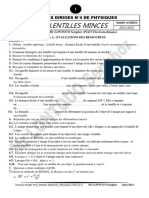 Lentilles Minces: Travaux Diriges N°4 de Physiques