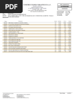 Construcciones Verastegui S.A.C.: Cotizacion