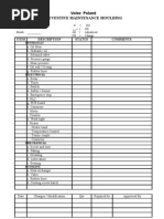 Moulding Check List