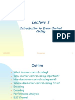 Introduction To Error Control Coding