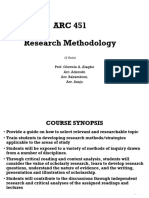 ARC451-Research Methodology