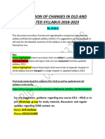 Changes 2018-2023 Syllabus