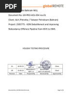 P 54 Holiday Testing Procedure R1