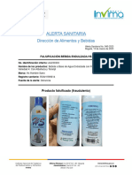 Alerta Sanitaria - 040-2023 - FALSIFICACIÓN BEBIDA ENDULZADA HS