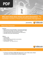 Threat and Vulnerability Management - Ryan Elmer - Frsecure