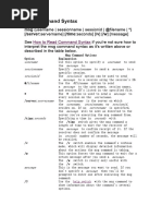 MSG Command Syntax