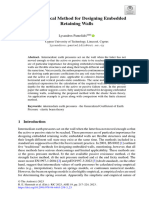 An Analytical Method For Designing Embedded Retaining Walls