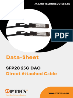 25G SFP28 DAC Direct Attached Cable Data Sheet by JTOPTICS