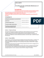 Furnace Maintenance Sop Template