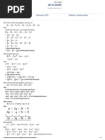 Class - 8 Chapter 9 Algebric Expressions Practice Questions Answer