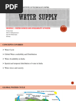 WATER SUPPLY - 1 (Sem 4)