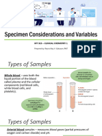 Specimen Considerations CC