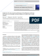 Insight Into The Anti-Corrosion Performance of Acanthopanax Senticosus Leaf Extract