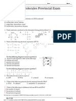 PROVINCIAL - EXAM - QUESTIONS Biological Molecules