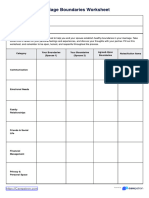 Marriage Boundaries Worksheet