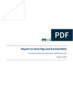 MN DNR: 2024 Report On Feral Pigs and Mink