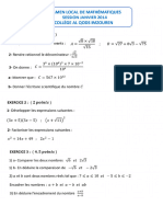 Examen Local Imzouren Janvier 2014