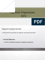 Week 1 Algebraic Expressions - 2023 2024