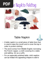 Table Napkin Folding