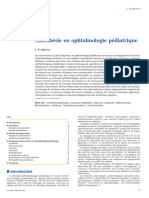 Anesthésie en Ophtalmologie Pédiatrique