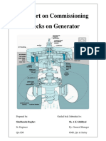 Report On Commissioning Checks - Generator