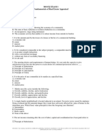 Mock Exam 1 Fundamentals of Real Estate Appraisal