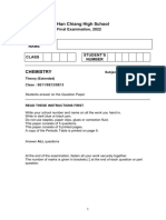 SE1 Chemistry Final Exam2022 Paper4 Q