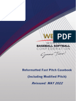 WBSC SOFTBALL Reformatted Fast Pitch Casebook MAY 2022