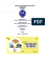 TAREA 1.1 Cuestionario Contabilidad de Costo.