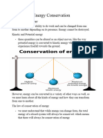 Conservation of Energy