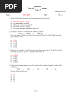 CHEM-101 Chpater 3 Quizzes Solutions