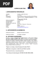 Curriculum Vitae Pamela López Ingeniero 