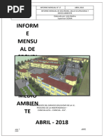 Modelo de Informe Mensual de SST de Mejoramiento Educativo