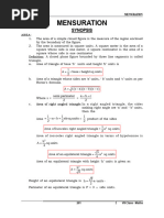 Mensuration: Synopsis