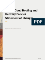 Oracle Cloud Hosting and Delivery Policies - Statement of Changes