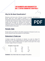 Classification of Elements and Periodicity in Properties Class 11 Notes Chemistry Chapter 3