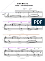 Blue Bossa Improvisation Guide Sheet