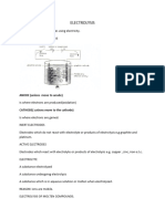 Electrolysis Notes For Sda