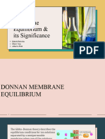 Donnan Membrane Equilibrium & Its Significance