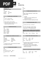 Speakout Third Edition A2 Students Book Keys