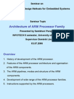 Architecture of ARM Processor Family: Seminar On Architectures and Design Methods