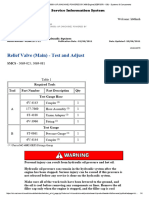 Relief Valve (Main) - Test and Adjust