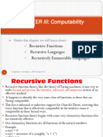 CHAPTER III and IV Computability