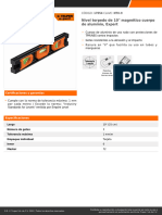 Nivel Torpedo de 10" Magnético Cuerpo de Aluminio, Expert: CÓDIGO: 17054 CLAVE: NTX-9