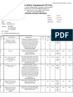 Sarvam Safety Equipment (P) LTD.,: Proposal For Safety Materials