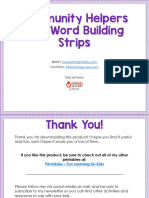 Community Helpers CVC Word Strips