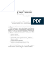 Cómo Analizar Sentencias de La Corte Constitucional Colombiana