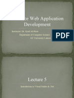 Advance Web Application Development: Instructor: Dr. Syed Ali Raza Department of Computer Science GC University Lahore